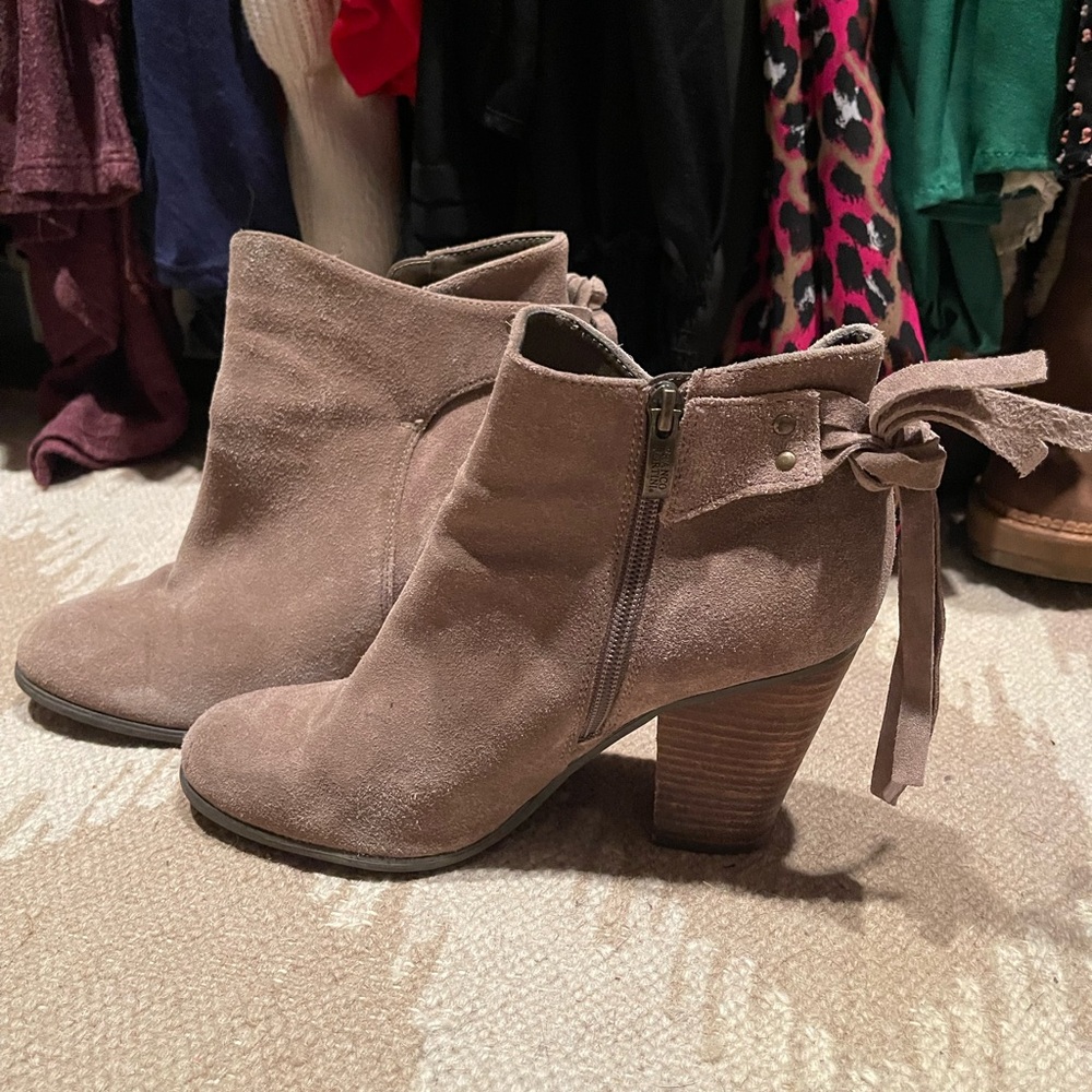 Franco Fortini Suede Ankle Booties